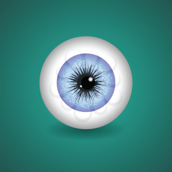 colorful illustration with  blue eye for your design