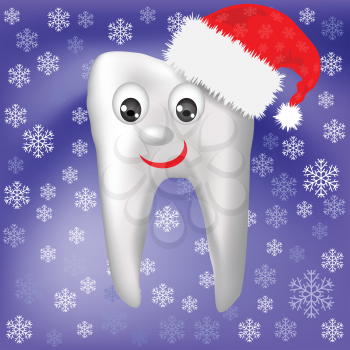 colorful illustration with  winter tooth for your design
