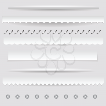 colorful illustration with  set of dividers on a gray background for your design
