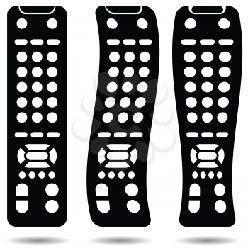 colorful illustration tv remote on a white background