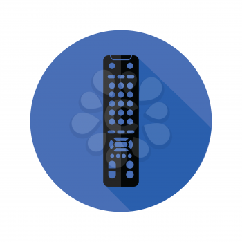 illustration with TV remote control icon on a white background