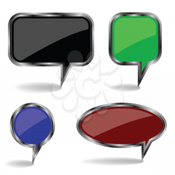 illustration  with speech bubbles on white  background