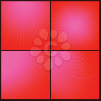 Illustration  with abstract red rays  background. Graphic Design Useful For Your Design. Sun wave light background texture design on border.