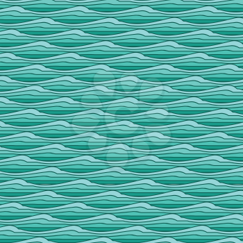 Marine wave pattern. Ripple pattern. Repeating  texture. Wavy graphic background.