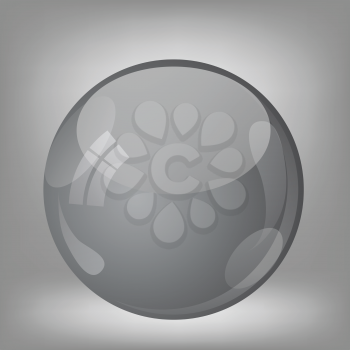 Illustration  with grey sphere. Graphic Design Useful For Your Design.  glossy sphere