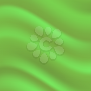 Green Satin Wave Background. Soft Green Textile Pattern.