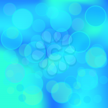 Green Blue Blurred Background. Fbstract Bubble Pattern.