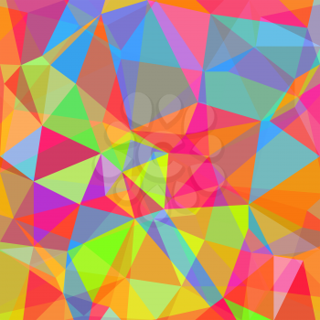 Colorful Polygonal Background. Abstract Colorful Triangles Pattern.