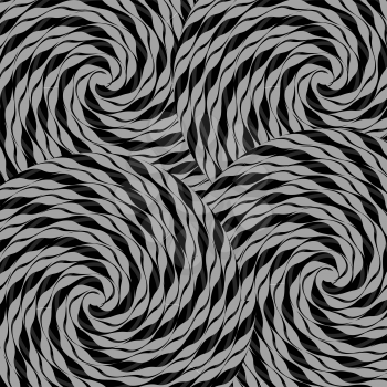 Grey Candy Background. Grey Sweet Wave Pattern