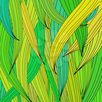 Green Wave Background. Abstract Green Wave Pattern