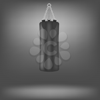 Black Boxing Bags Isolated on Grey Background