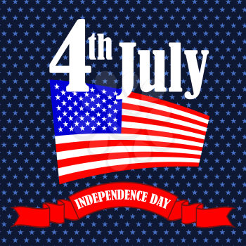 Independence Day of America. American Flag Starry Background.