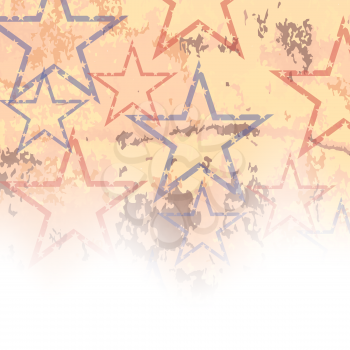 Starry Grunge Background for Independence Day of America