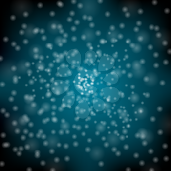 Glitter particles background effect. Sparkling texture. Star dust sparks in explosion on azure background