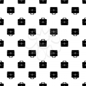 Bag Silhouette Seamless Pattern on White.  Briefcase Background