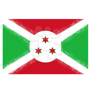 National Grunge Flag of Burundi. Symbol of Independence.
