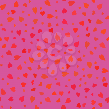 Pink Hearts Seamless Pattern. Valentines Day Background. Symbol of Love
