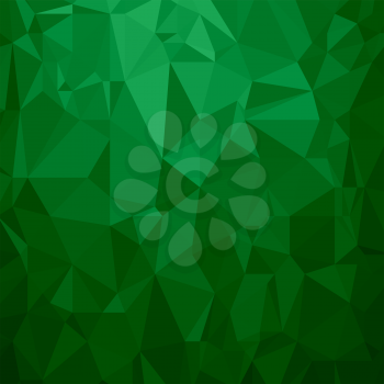 Green Polygonal Background. Rumpled Triangular Pattern. Low Poly Texture. Abstract Mosaic Modern Design. Origami Style