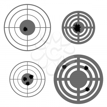 Set of Different Using Targets Isolated on White Background
