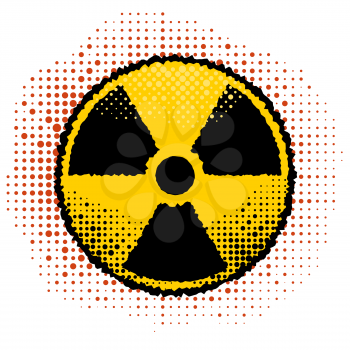 Ionizing Radiation Sign. Radioactive Contamination Symbol. Warning Danger Hazard.