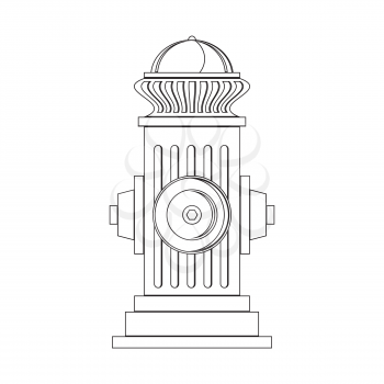 Fire Hydrant Icon Isolated on White Background. Flat Style Logo for Fire Fighting.