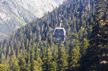 Photo of funicular in Caucasus mountains Russia