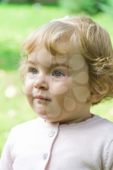 Image of cute blond baby two years old