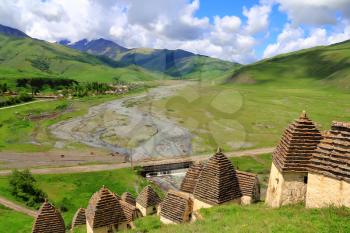 Image of dead town in Caucasus mountains