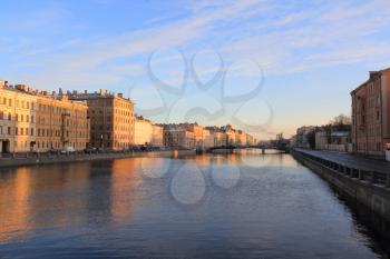 Image of river and bridge in Sankt Petersburg
