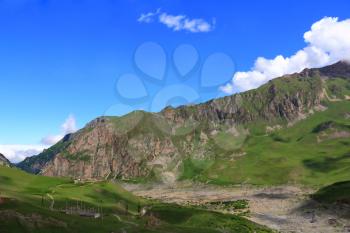 Image of beautiful landscape with Caucasus mountains