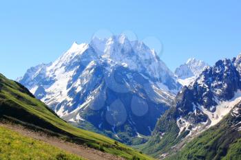 Image of beautiful landscape with Caucasus mountains
