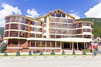 Resort hotel in Russian village of region Sochi Caucasus mountains
