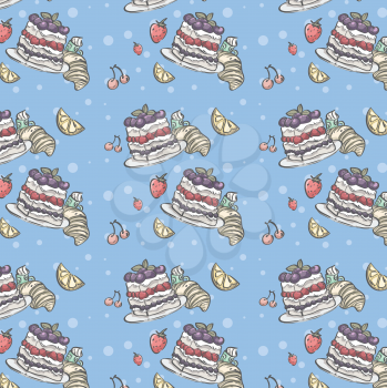 Royalty Free Clipart Image of a Dessert Background