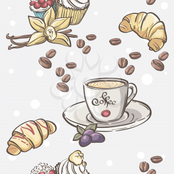 Royalty Free Clipart Image of a Coffee Background