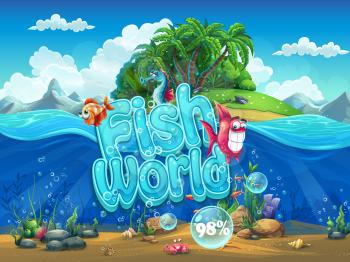 Fish World - Illustration boot screen to the computer game