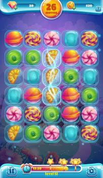 Sweet world mobile GUI playing field vector illustration