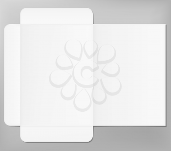 Open folder mock up, with place for texture. Corporate identity.