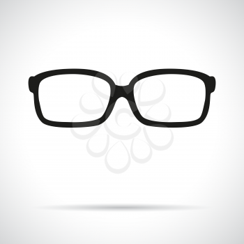 Glasses icon. Flat modern design with shadow.