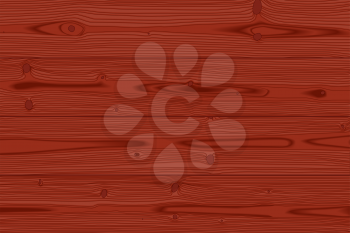 Red wood texture background, realistic vector illustration.