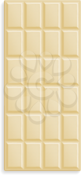 White chocolate seamless pattern. Milk chocolate squares background. Sweet dessert wallpaper. Graphic design element for web, packaging, poster, flyer, dessert advertisement. Vector illustration.