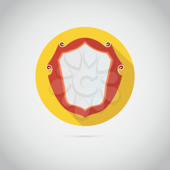 Vintage shield, vector icon. Template for your design