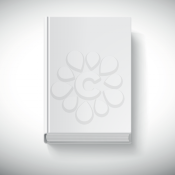 Blank book drawn in perspective. Isolated object for design and branding.