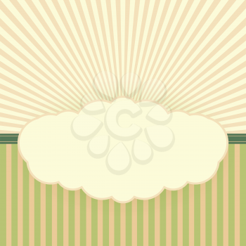 Vintage background with sunbeams, vector illustration for your business