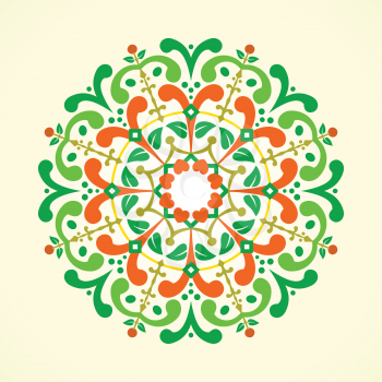 Vector illustration of a vintage radial ornament. Copy/Paste ready.