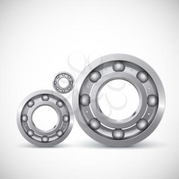 Ballbearings, isolated on white background. Vector illustration for your business