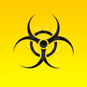 Attention biohazard sign. Fire symbol vector illustration for your design and presentation.