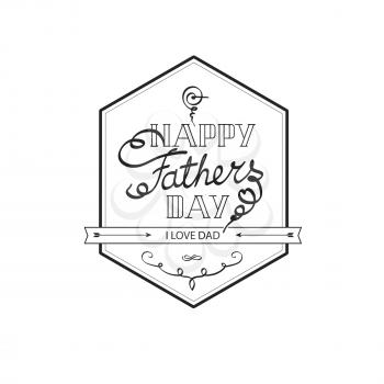Fathers day vintage lettering background. Vector typographic illustration 