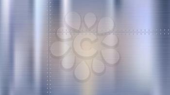 Metal background with texture and rivets. Riveted metal sheets with reflections and blurred reflections. Template for your poster, banner, cover art and other design