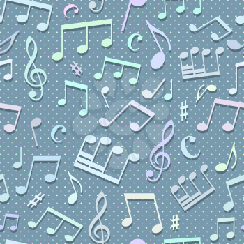 Music background. Seamless pattern can be used for wallpapers, web page backgrounds or wrapping papers. EPS 8.