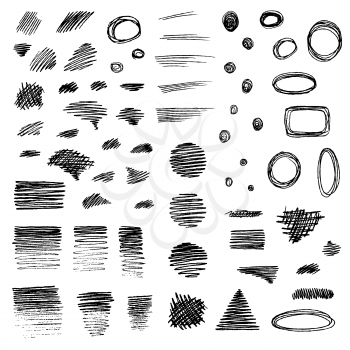 Set of various shapes isolated on white background. Vector illustration.